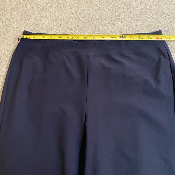 Eileen Fisher Navy Washable Stretch Crepe Slim Ankle Pant Size M - Picture 5 of 9